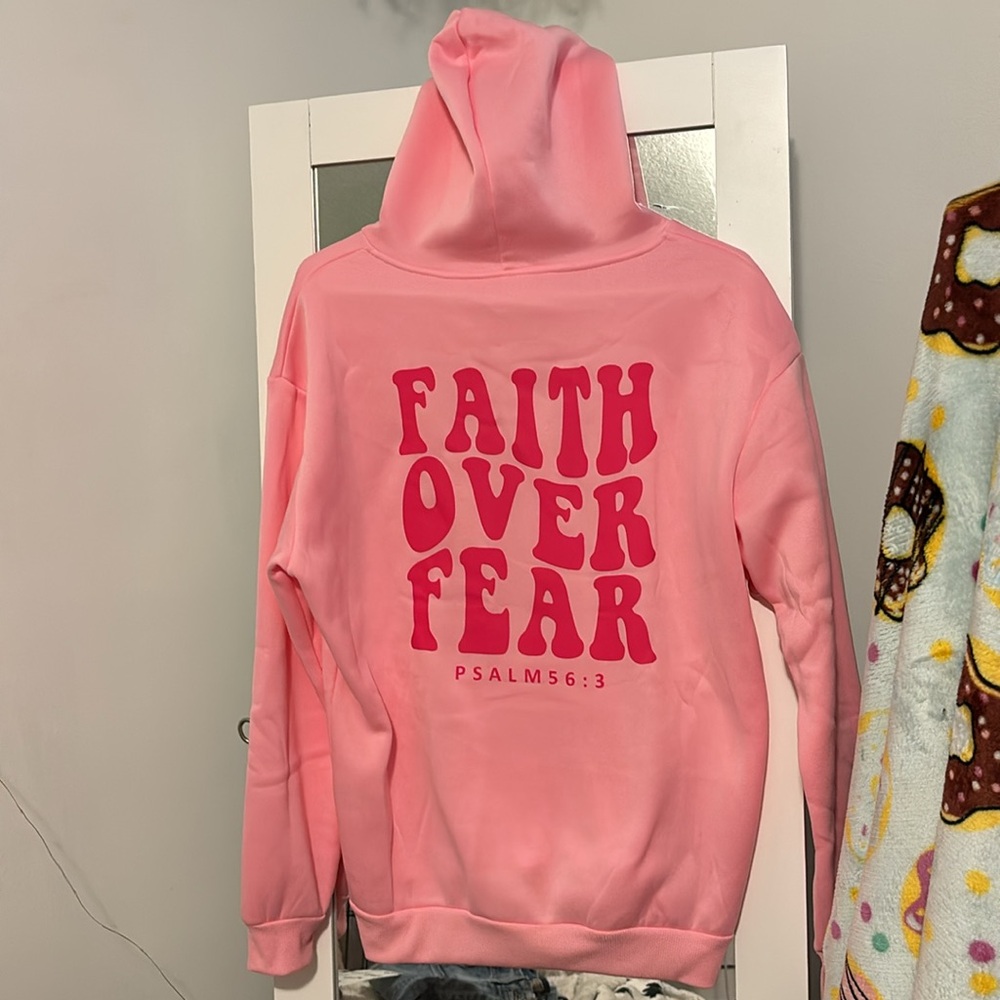 Pink “Faith Over Fear - Psalm 56:3” Hoodie